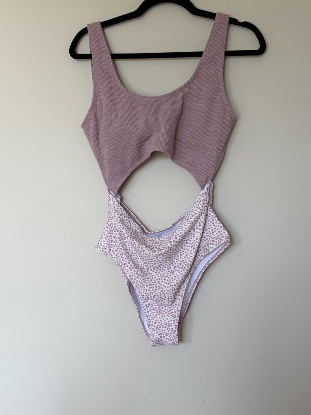 NWOT Florence monokini Mauve Scoop Cutout One-Piece Swimsuit